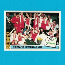 AJAX - PANINI VOETBAL 93 FOOTBALL STICKER - TEAM AJAX WINNER - ULTRA RARE