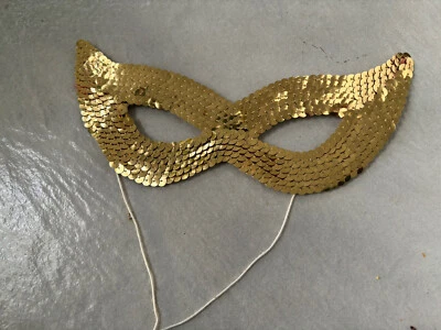 Gold Studded Sequined  Party Eye Mask-Goldfinger/Party Option/Home Decor/Theater - Image 1 of 3