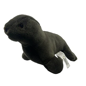 Ikea Nanig Gris Sello 8” Peluche Bordado Ojos Marino Peluche Juguete Gris - Imagen 1 de 7