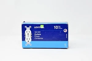 Leviton 15A 125V Duplex Steckdosen 10er Pack weiß Quickwire - Bild 1 von 4