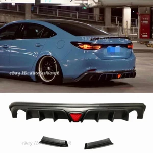 For Mazda 6 Atenza Sedan 2014-2019 Gloss Black Rear Bumper Lip Diffuser Bodykit - Picture 1 of 10