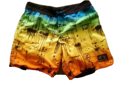 Hot 🔥 Vonzipper Surf Pool Boardshorts Grafitti Spray lined Polyester Sz 32  - image 1 of 4