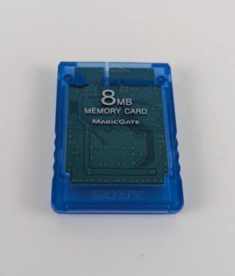PlayStation 2 PS2 OEM Magic Gate Memory Card 8 MB Blue - Image 1 of 4