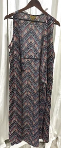 Wrangler Maxi Staubtuch Weste Damen Large Lang Lagenlook Boho Western Azteken Festival - Bild 1 von 5
