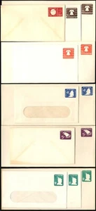 1964 #U547-#U551 12x SET Stamped LARGE & SMALL Envelopes Stationery CV$12 Entire - Picture 1 of 4