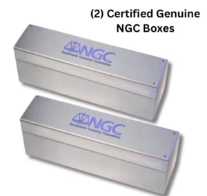 2 nuove scatole di plastica lastra di plastica per monete d'argento NGC ciascuna contiene 20 monete certificate - Foto 1 di 2