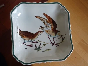 GIEN RAVIER EARTHENWARE DECOR THE BIRDS GAME BB 15.5 cm - Picture 1 of 5