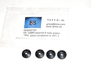 GHEA 2124 1/10th 12mm Tapered 6 Hole 1.3mm Pistons AE,TLR Fits All 22 SCTE B4/T4 - Picture 1 of 1