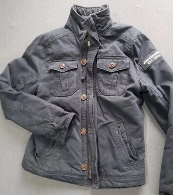 Nuevo con etiquetas Abrigo Chaqueta Abercrombie Niños Niños Talla L Cremallera Completa Botón Azul De Colección Foto 1 de 4