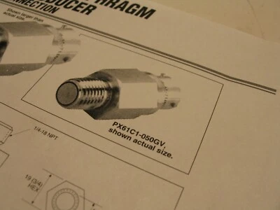 NEW OMEGA? PX61C1-5KGV MINATURE 5000PSI PRESSURE TRANSDUCER 1/4" NPT P7211 - Image 1 of 4