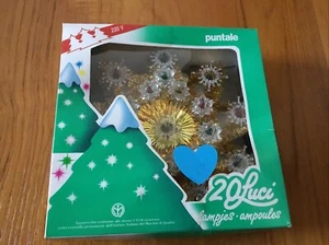 VINTAGE CHRISTMAS LIGHTS 80 90 Natale decorazioni albero Puntale 20 Luci Galvas - Foto 1 di 7