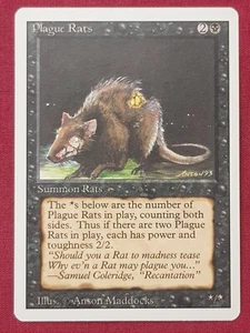 Magic The Gathering REVISED EDITION PLAGUE RATS black card MTG - Picture 1 of 2