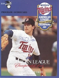 1987 Minnesota Twins vs Tigers ALCS Playoffs Program: Frank Viola Autograph - Picture 1 of 7