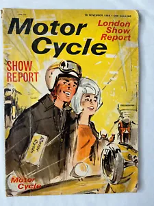 1964 November Motor Cycle Vintage Motorcycle Magazine London Show Report Honda - Picture 1 of 9