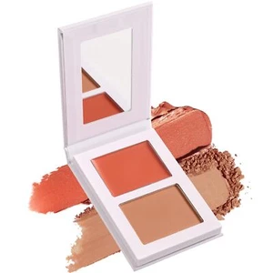 Coral Blush for Cheeks Highly Pigmented Powder Cream Dewy Finish Duo Blush fo... - Picture 1 of 8
