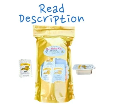 HEINZ MIEL PORCIÓN ÚNICA 50 paquetes por bolsa KOSHER 0,42 oz 12 g ea VER DESCRIPCIÓN Foto 1 de 4