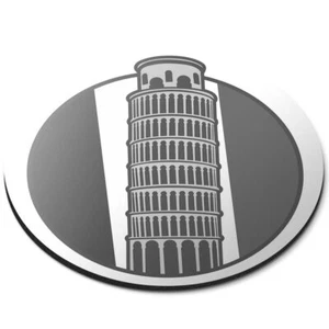 Round Mouse Mat (bw) - Italy Italian Pisa Cork  #39796 - Afbeelding 1 van 8