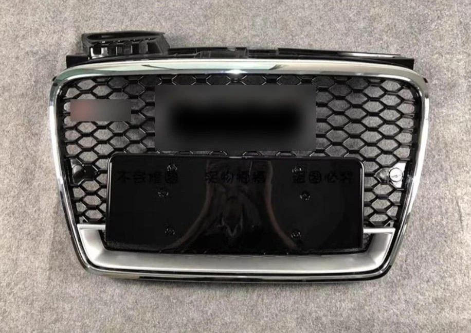 Para Audi A4 B7 S4 RS4 Style 2005-2008 quadro cromado malha grade frontal prata - Imagem 1 de 1