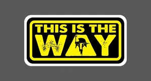 4 PIECES The Mandalorian 'This Is The Way' Sticker | Baby Yoda | Vinyl Decal - Bild 1 von 1