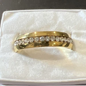 Herren Eternity Band Ring Größe 13 glänzende Steine  - Bild 1 von 11