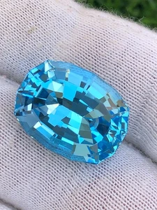 32.50 Carats Fancy Cut Natural Swiss Blue Topaz for jewellery - Picture 1 of 10