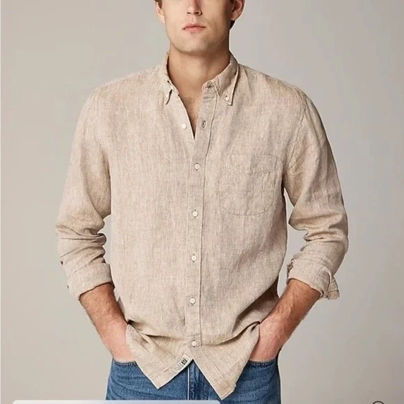 J.CREW Linen Casual Button-Down Shirts for Men for sale | eBay