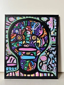 HASWORLD Original Expresionismo Abstracto Contemporáneo Arte Pop Callejero Graffiti - Imagen 1 de 5