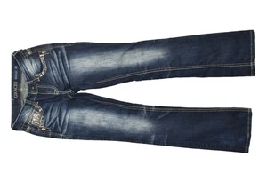 Grace in LA Bootcut Jeans Size 27 Embellished Dark Wash Denim Blue Cotton - Picture 1 of 8