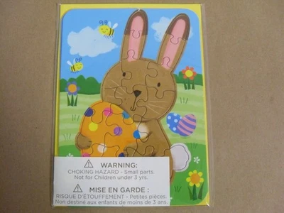 Papyrus Kids Bunny Rabbit Puzzle Easter Greeting Card NEW - Image 1 of 3