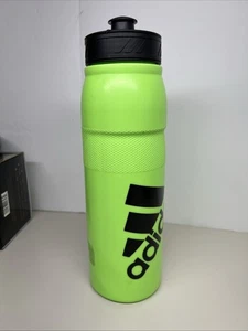 Adidas Stadium bottiglia d'acqua plastica squirt senza BPA 26 oz verde fluo - Foto 1 di 7