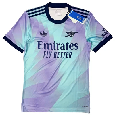 Camiseta Adidas Arsenal 24/25 Tercera IZ0114 Aqua/Púrpura/Azul Marino (Pequeña para Hombre) S Foto 1 de 4