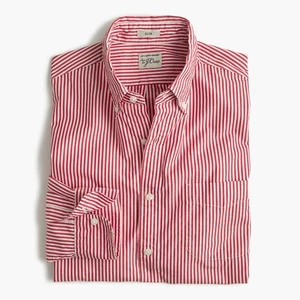 J.Crew Slim Secret Wash Shirt in Red and White Stripe | M | 100% Cotton | $89.50 - Picture 1 of 1