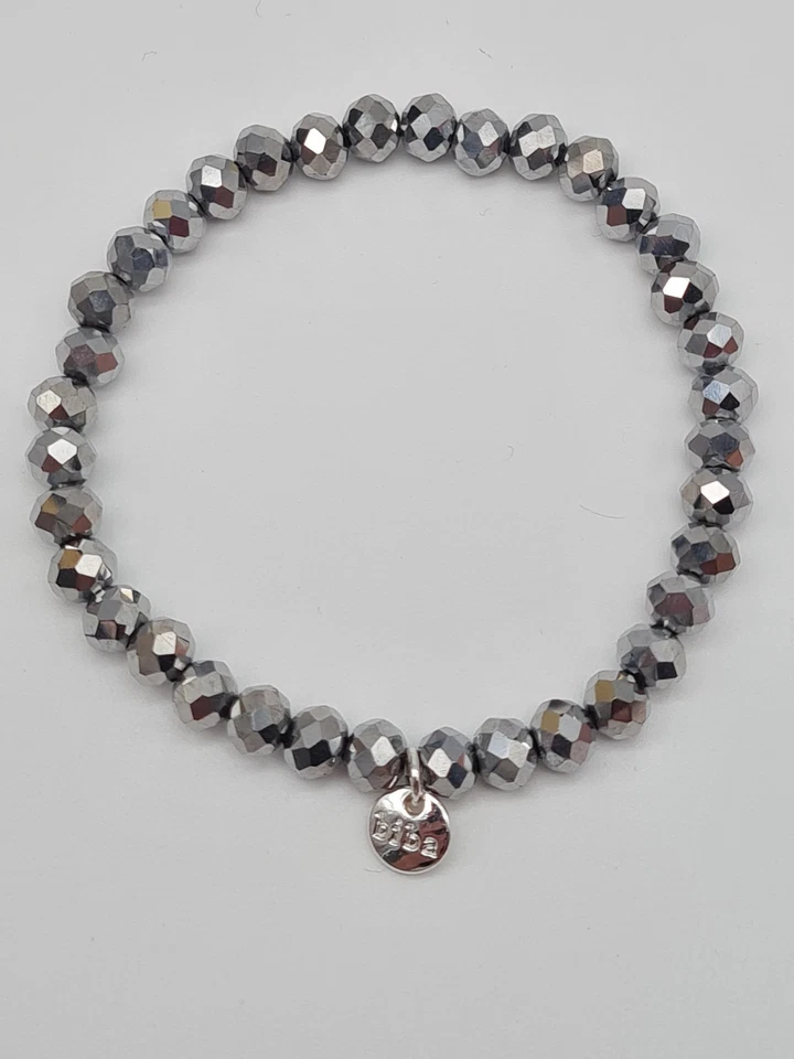Biba Armband elastisch Crystal Perlen in Silberfarben - Bild 1 von 1