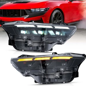 VLAND FULL LED Headlight DRL For Ford Mustang 2023-2025 W/Animation Assembly Set - Picture 1 of 12