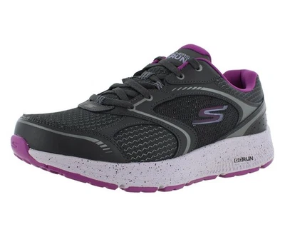 Skechers Go Run Consistent Dynamic Energy Womens Shoes Size 6 Charcoal/Purple - Image 1 of 4