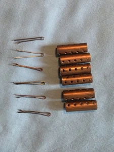 Vintage Barbie 6 Color 'N Curl Gold Rollers or Curlers Plus 6 Bobby Pins - Picture 1 of 1