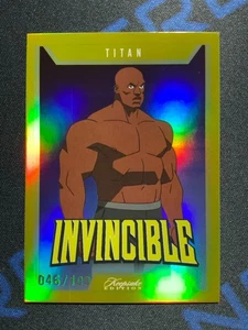Keepsake Invincible Temporada 1 2025 Titán #110 Amarillo/100 Línea de impresión - Imagen 1 de 2