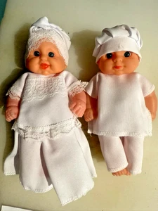 Pareja Ibeyis Obatala Orisha Dolls Santeria Jimagua Yoruba White Dolls Obatala - Picture 1 of 2