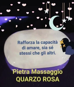 PIETRA MASSAGGIO DA PALMO QUARZO ROSA Naturale Palmstone Cristallo Saponetta - Imagen 1 de 2
