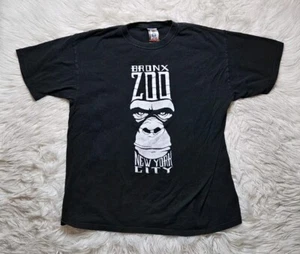 Vintage Bronx Zoo Shirt Large schwarz New York City Gorilla Ape Monkey Duck Co siehe Bild - Bild 1 von 5