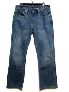 Levi's 527 Herrenjeans 32 x 29 blau Denim Baumwolle Bootcut rotes Etikett Whiskering - Bild 1 von 17