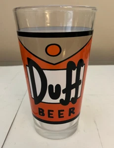Used 2017 The Simpsons Duff Beer Pint 16 oz Glass  - Great Condition - Picture 1 of 7
