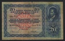 Switzerland 20 Francs 1939, VG Condition, P-39i, See Scan