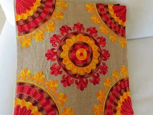 "Funda de almohada multicolor Suzani de 18" ¡VENDEDOR DE EE. UU.! - Imagen 1 de 7