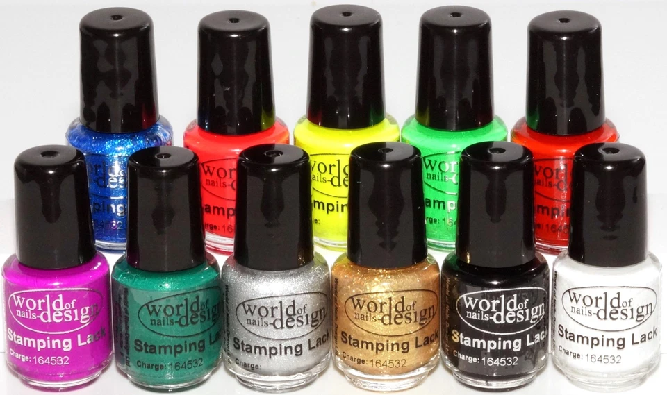 Premium Stamping Lack ✅11 brillante Farben 4,5 ml Hochpigmentiert ✅ Freie Wahl - Bild 1 von 1