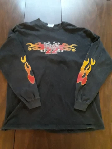 Vintage Cat/ Ward Burton Flames Long Sleeve Shirt Size Adult L Cover