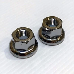 9mm Track Nuts with Integrated Washers —AUS STOCK— Bike Bicycle Axle Chrome 2pc - Picture 1 of 3