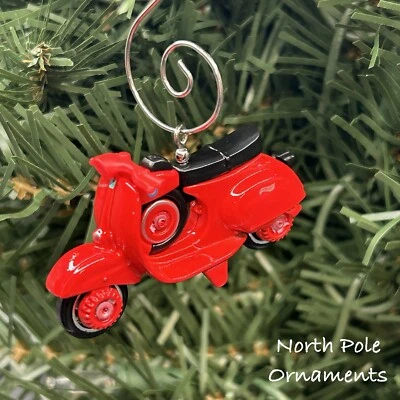 Vespa Rally 90 Sport 66 Scooter Moped Custom Christmas Ornament - Image 1 of 2