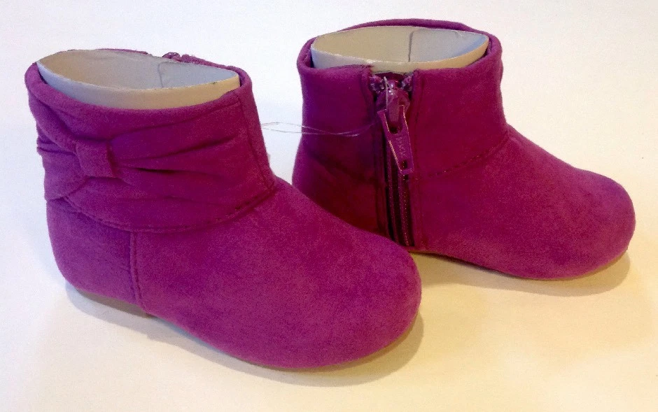 NWT Gymboree Toddler Girl Purple Faux Suede Short Boots SZ 04 *38 - Image 1 of 4