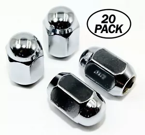 20 12x1.5 19mm 3/4 Hex 1.36" 34.8mm Chrome Dome Top Acorn Lug Nuts for Toyota - Picture 1 of 4